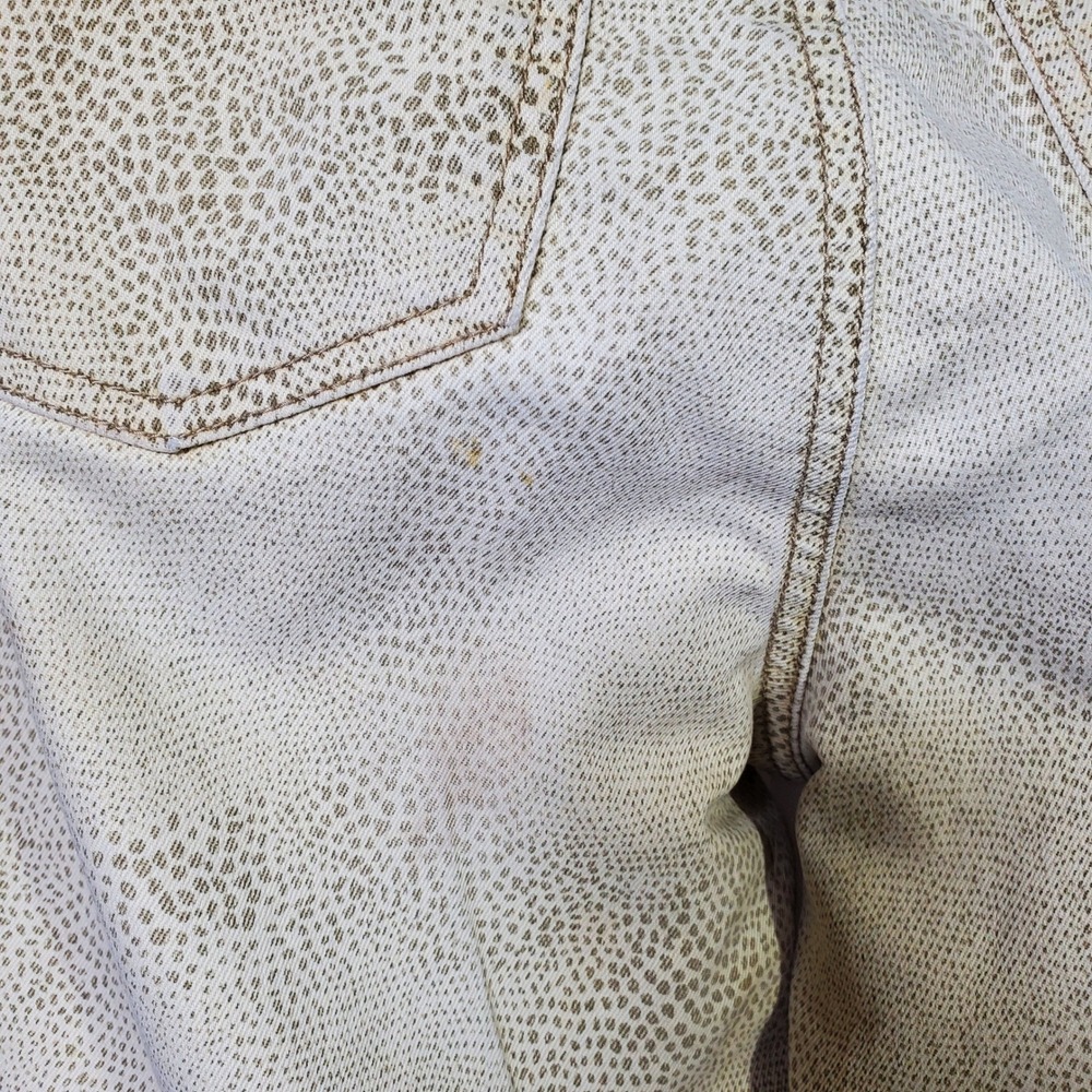 FDJ Snakeskin Print Mob Wife Retro Jeans Rocker Chic Boho Size 4 Pants 31x31.5 - Picture 7 of 7